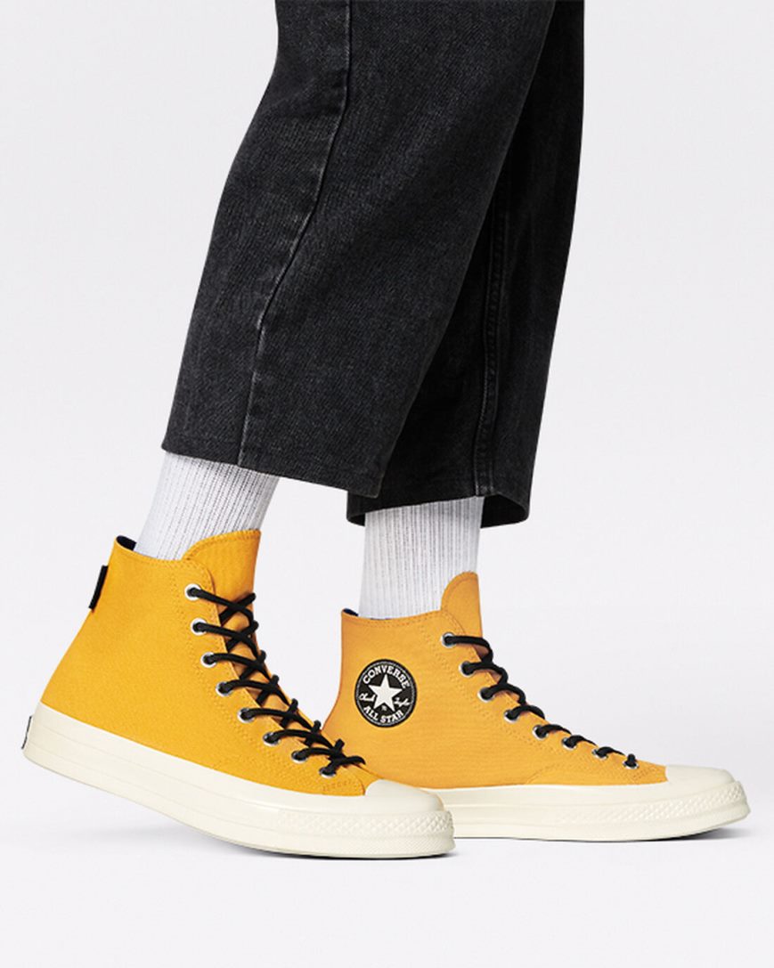 Men's Converse Engineered Optimism Chuck 70 GORE-TEX High Top Shoes Yellow / Black | AU 5CE81C